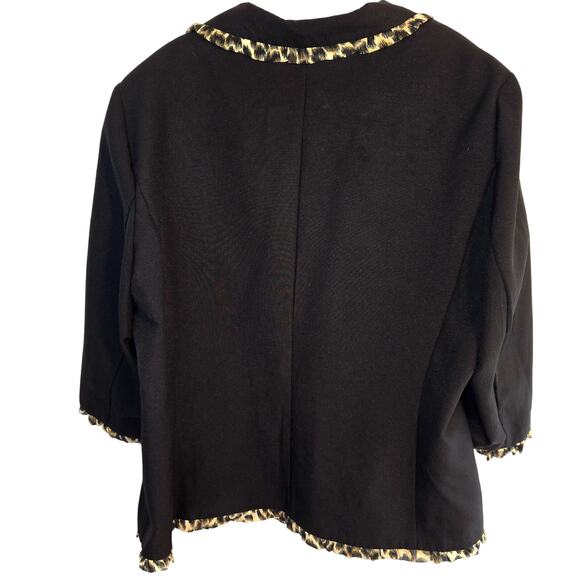 T. Malano 20W Women's Blazer Black Snaps Suit Coat Plus Size 2X 2XL 2XXL Jacket - Picture 4 of 5